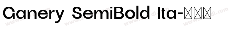 Ganery SemiBold Ita字体转换